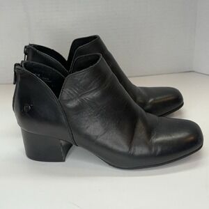 Born Womens Boot 6.5M Black Leather Comfort Western Beebe Ankle Chelsea‎ Bootie